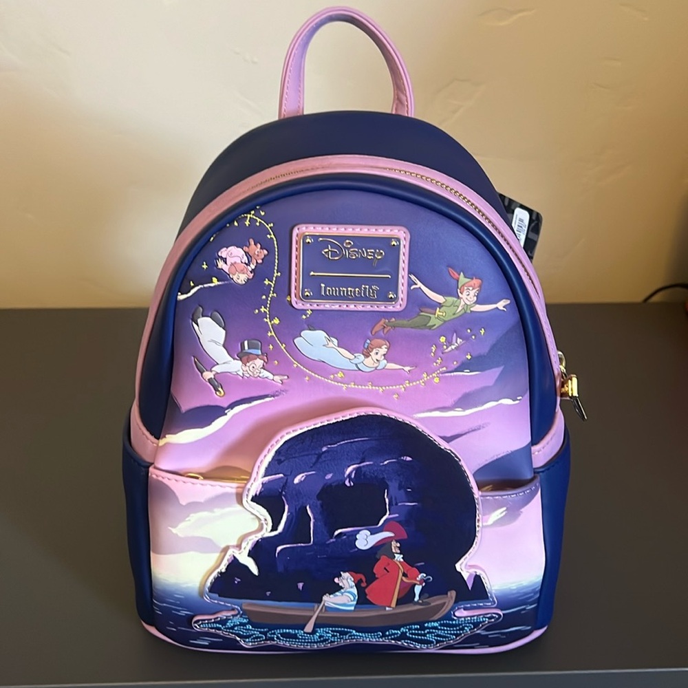 Loungefly Disney Peter Pan Skull Rock Mini Backpack NWT